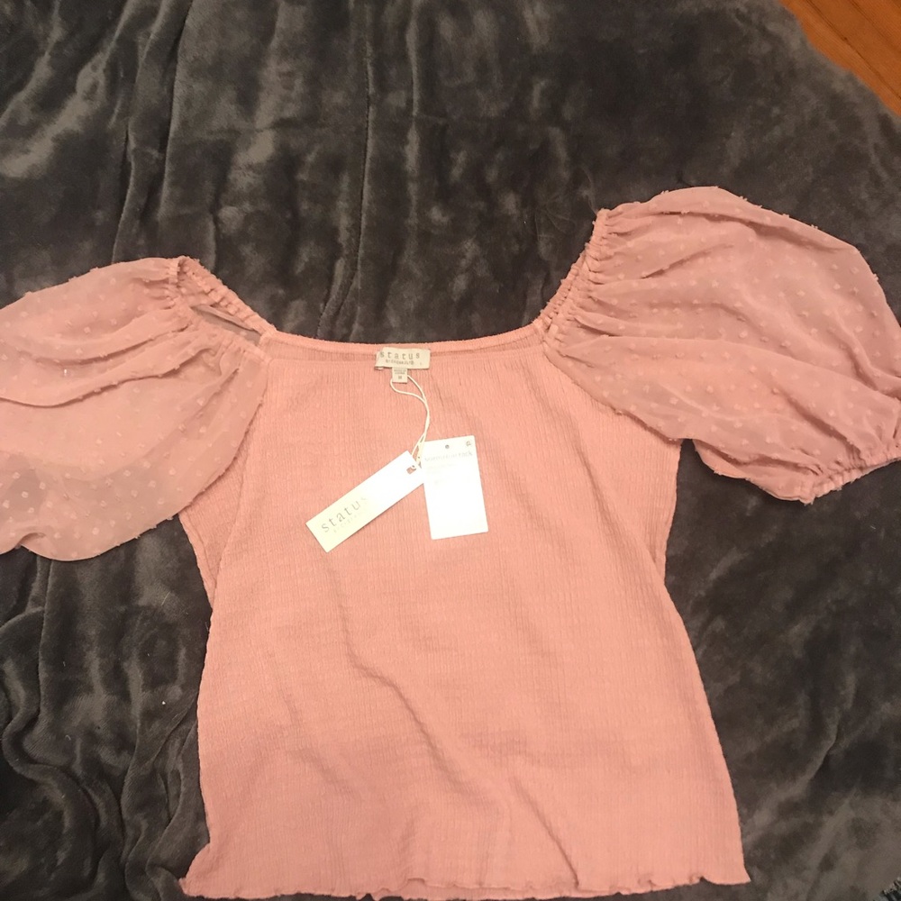 NWT Status Ny Chenaut Size M Blush Shirt